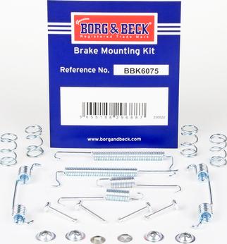 Borg & Beck BBK6075 - Priedų komplektas, stabdžių trinkelės autoreka.lt