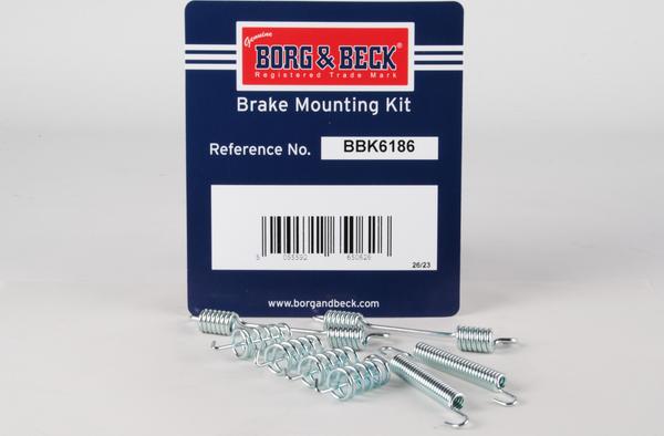Borg & Beck BBK6186 - Priedų komplektas, stovėjimo stabdžių trinkelės autoreka.lt