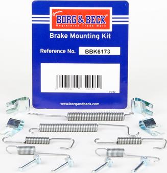 Borg & Beck BBK6173 - Priedų komplektas, stabdžių trinkelės autoreka.lt