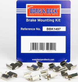 Borg & Beck BBK1497 - Priedų komplektas, diskinių stabdžių trinkelės autoreka.lt