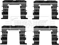 Borg & Beck BBK1582 - Priedų komplektas, diskinių stabdžių trinkelės autoreka.lt