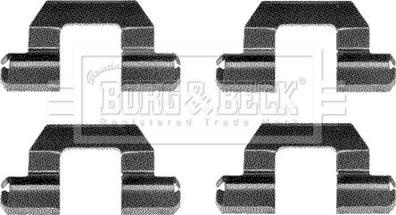 Borg & Beck BBK1096 - Priedų komplektas, diskinių stabdžių trinkelės autoreka.lt