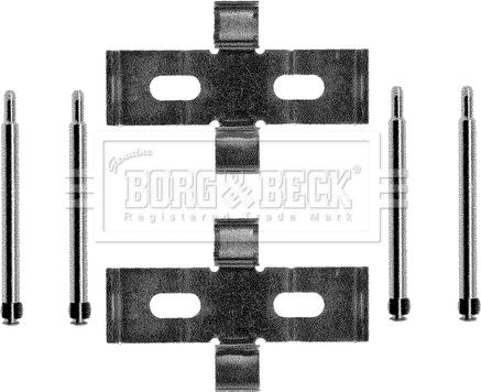 Borg & Beck BBK1085 - Priedų komplektas, diskinių stabdžių trinkelės autoreka.lt