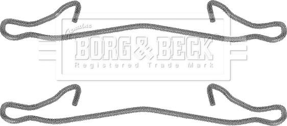 Borg & Beck BBK1036 - Priedų komplektas, diskinių stabdžių trinkelės autoreka.lt