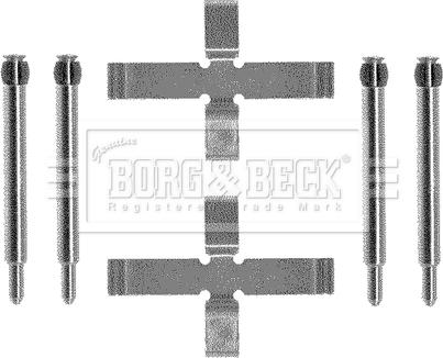 Borg & Beck BBK1193 - Priedų komplektas, diskinių stabdžių trinkelės autoreka.lt