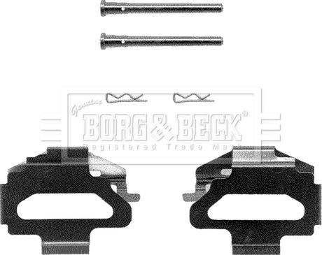 Borg & Beck BBK1125 - Priedų komplektas, diskinių stabdžių trinkelės autoreka.lt