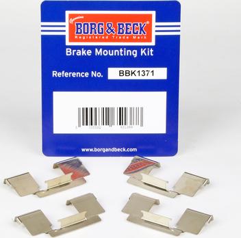 Borg & Beck BBK1371 - Priedų komplektas, diskinių stabdžių trinkelės autoreka.lt