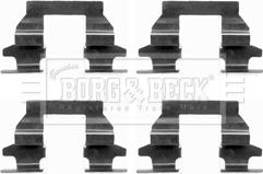 Borg & Beck BBK1242 - Priedų komplektas, diskinių stabdžių trinkelės autoreka.lt