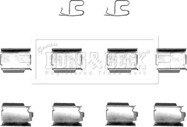 Borg & Beck BBK1201 - Priedų komplektas, diskinių stabdžių trinkelės autoreka.lt