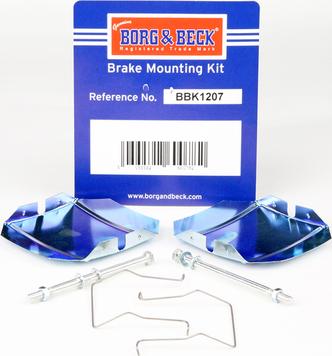 Borg & Beck BBK1207 - Priedų komplektas, diskinių stabdžių trinkelės autoreka.lt