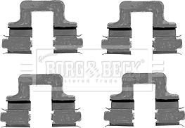 Borg & Beck BBK1230 - Priedų komplektas, diskinių stabdžių trinkelės autoreka.lt