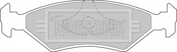 Borg & Beck BBP1118 - Stabdžių trinkelių rinkinys, diskinis stabdys autoreka.lt