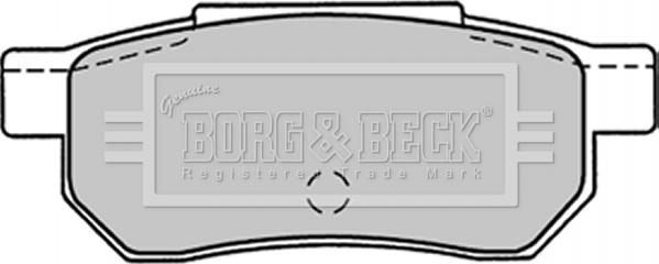 Borg & Beck BBP1301 - Stabdžių trinkelių rinkinys, diskinis stabdys autoreka.lt