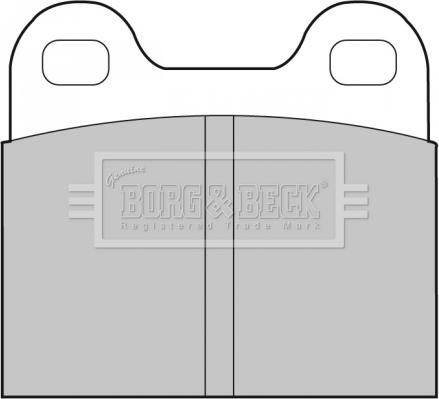 Borg & Beck BBP1260 - Stabdžių trinkelių rinkinys, diskinis stabdys autoreka.lt