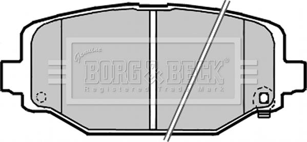 Borg & Beck BBP2341 - Stabdžių trinkelių rinkinys, diskinis stabdys autoreka.lt
