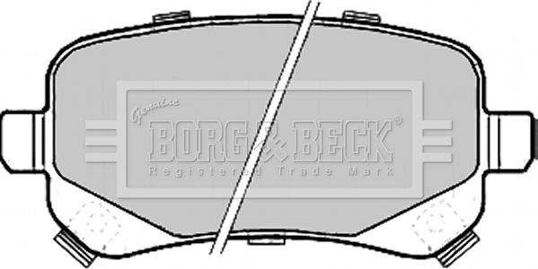 Borg & Beck BBP2209 - Stabdžių trinkelių rinkinys, diskinis stabdys autoreka.lt