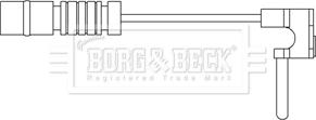 Borg & Beck BWL3072 - Įspėjimo kontaktas, stabdžių trinkelių susidėvėjimas autoreka.lt