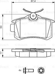 BOSCH 0 986 494 518 - Stabdžių trinkelių rinkinys, diskinis stabdys autoreka.lt