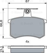 BOSCH 0 986 494 059 - Stabdžių trinkelių rinkinys, diskinis stabdys autoreka.lt