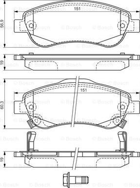 BOSCH 0 986 494 379 - Stabdžių trinkelių rinkinys, diskinis stabdys autoreka.lt