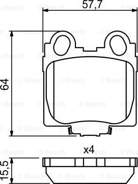 BOSCH 0 986 494 231 - Stabdžių trinkelių rinkinys, diskinis stabdys autoreka.lt