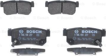 BOSCH 0 986 494 237 - Stabdžių trinkelių rinkinys, diskinis stabdys autoreka.lt