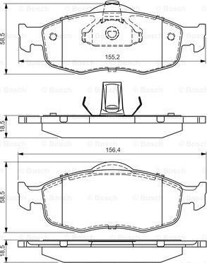 BOSCH 0 986 495 026 - Stabdžių trinkelių rinkinys, diskinis stabdys autoreka.lt