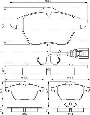 BOSCH 0 986 495 249 - Stabdžių trinkelių rinkinys, diskinis stabdys autoreka.lt