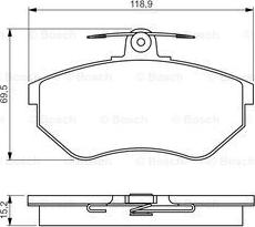 BOSCH 0 986 495 246 - Stabdžių trinkelių rinkinys, diskinis stabdys autoreka.lt