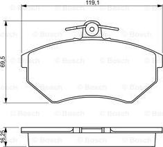 BOSCH 0 986 460 943 - Stabdžių trinkelių rinkinys, diskinis stabdys autoreka.lt