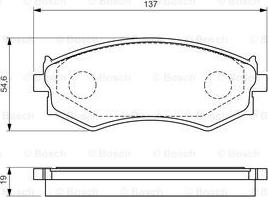 BOSCH 0 986 461 139 - Stabdžių trinkelių rinkinys, diskinis stabdys autoreka.lt