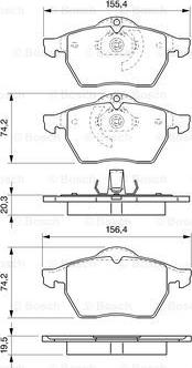 BOSCH 0 986 424 676 - Stabdžių trinkelių rinkinys, diskinis stabdys autoreka.lt