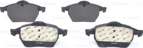 BOSCH 0 986 424 360 - Stabdžių trinkelių rinkinys, diskinis stabdys autoreka.lt