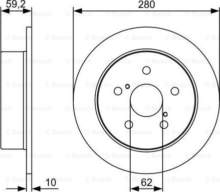 BOSCH 0 986 479 520 - Stabdžių diskas autoreka.lt