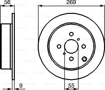 BOSCH 0 986 479 087 - Stabdžių diskas autoreka.lt