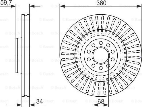 BOSCH 0 986 479 B97 - Stabdžių diskas autoreka.lt