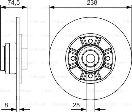 BOSCH 0 986 479 760 - Stabdžių diskas autoreka.lt