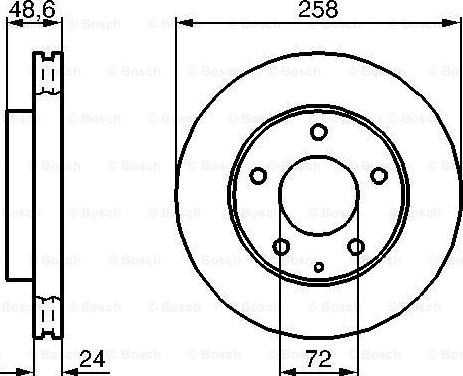 BOSCH 0 986 479 B25 - Stabdžių diskas autoreka.lt