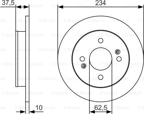 BOSCH 0 986 479 S61 - Stabdžių diskas autoreka.lt