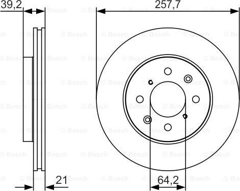 BOSCH 0 986 479 S26 - Stabdžių diskas autoreka.lt