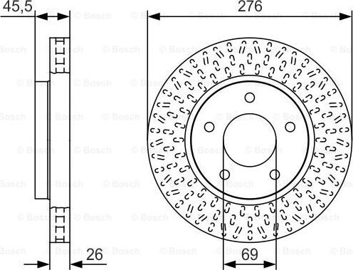 BOSCH 0 986 479 U40 - Stabdžių diskas autoreka.lt