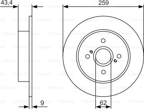 BOSCH 0 986 479 V07 - Stabdžių diskas autoreka.lt