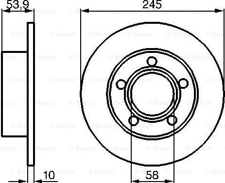 BOSCH 0 986 478 461 - Stabdžių diskas autoreka.lt