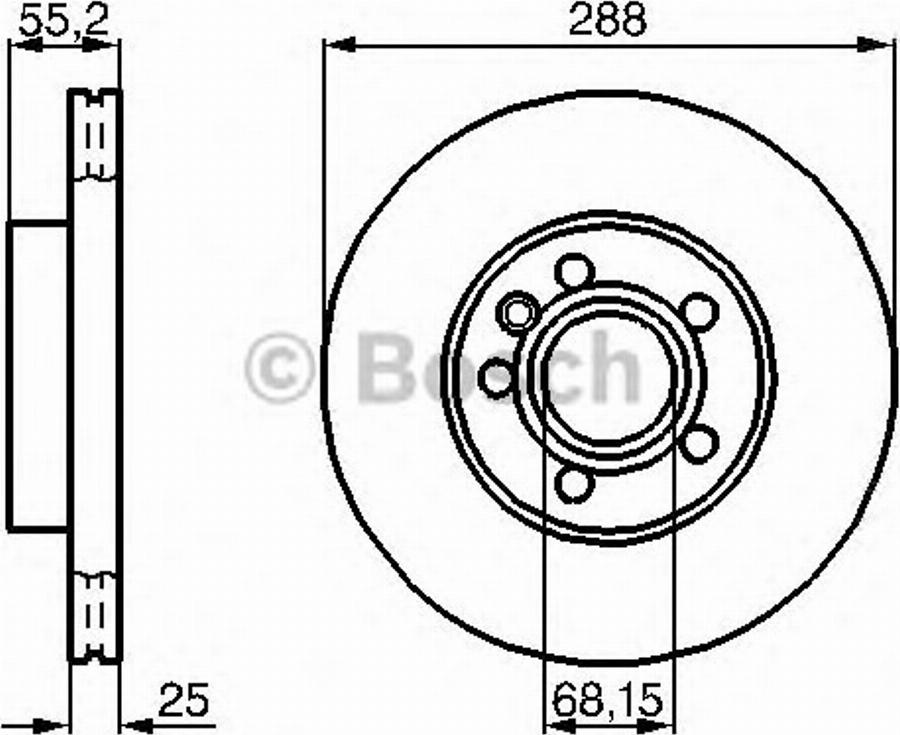 BOSCH 0 986 478 845 - Stabdžių diskas autoreka.lt