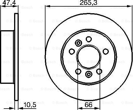 BOSCH 0 986 478 305 - Stabdžių diskas autoreka.lt