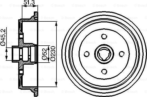 BOSCH 0 986 477 029 - Stabdžių būgnas autoreka.lt