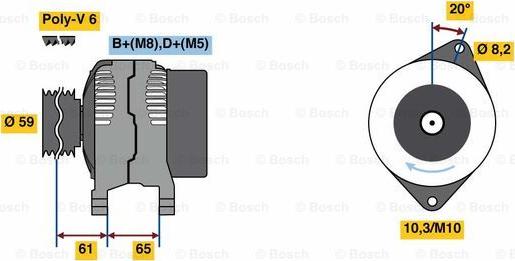 BOSCH 0 986 049 311 - Kintamosios srovės generatorius autoreka.lt