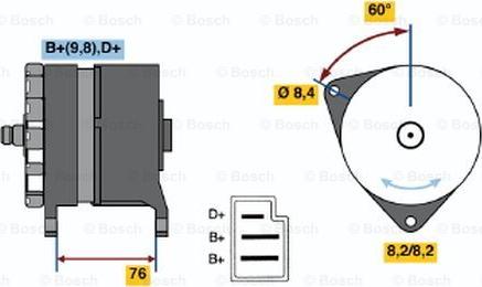 BOSCH 0 986 044 581 - Kintamosios srovės generatorius autoreka.lt