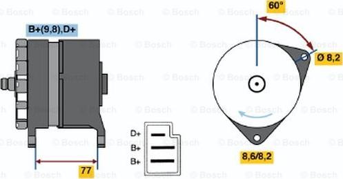 BOSCH 0 986 044 601 - Kintamosios srovės generatorius autoreka.lt