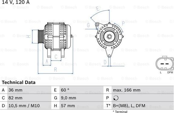 BOSCH 0 986 044 320 - Kintamosios srovės generatorius autoreka.lt